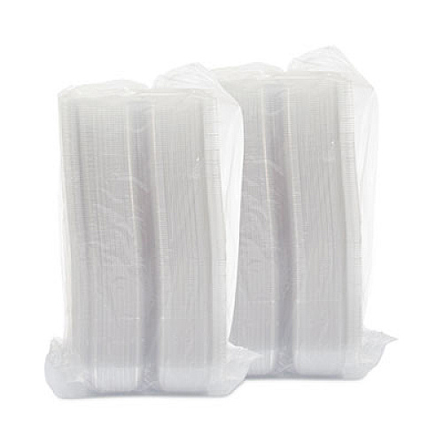 Dart StayLock Clear Hinged Lid Containers, 4.5 x 8.5 x 3.6, Clear, Plastic, 250/Carton (C19UT1)