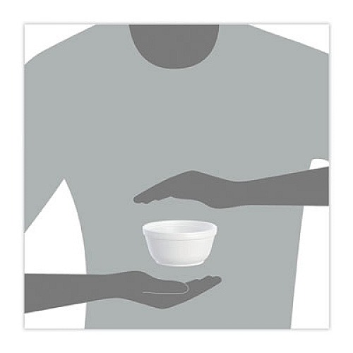 Dart Insulated Foam Bowls, 12 oz, White, 50/Pack, 20 Packs/Carton (12B32)