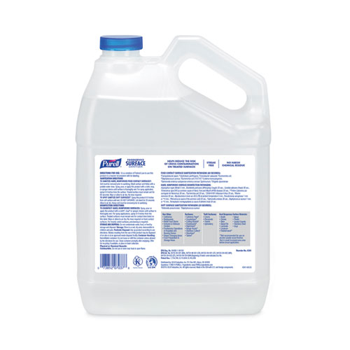 Foodservice Surface Sanitizer, Fragrance Free, 1 gal Bottle, 4/Carton