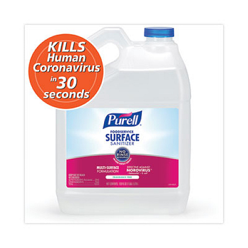 PURELL Foodservice Surface Sanitizer, Fragrance Free, 1 gal Bottle (434104EA)
