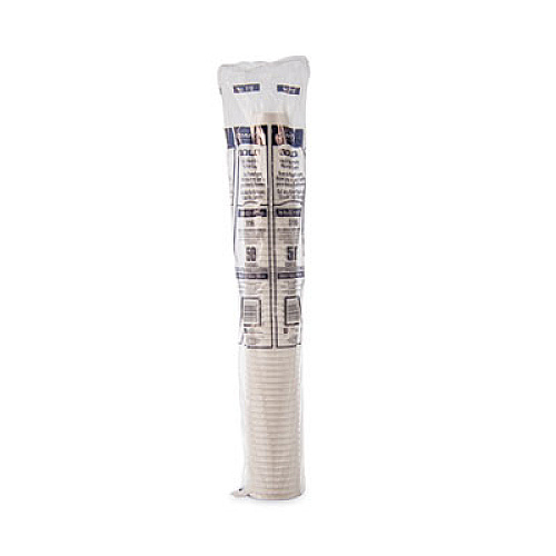 SOLO Single-Sided Poly Paper Hot Cups, 16 oz, White, 50/Sleeve, 20 Sleeves/Carton (316W)