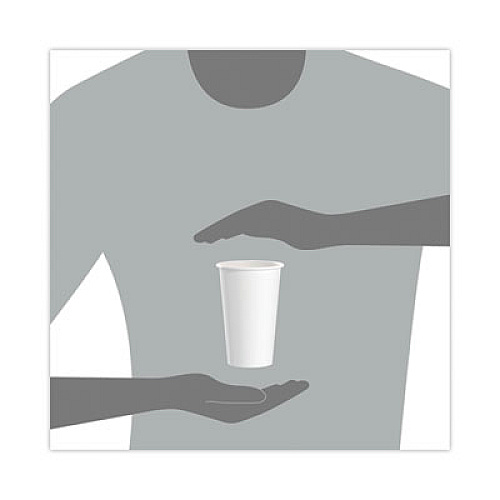SOLO Single-Sided Poly Paper Hot Cups, 16 oz, White, 50/Sleeve, 20 Sleeves/Carton (316W)