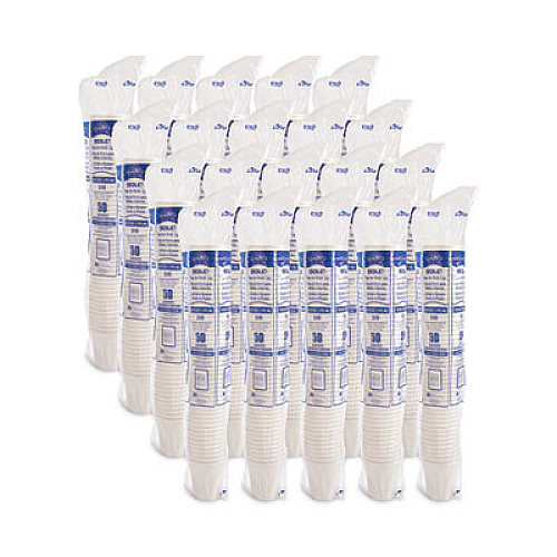 SOLO Single-Sided Poly Paper Hot Cups, 10 oz, White, 1,000/Carton (510W)