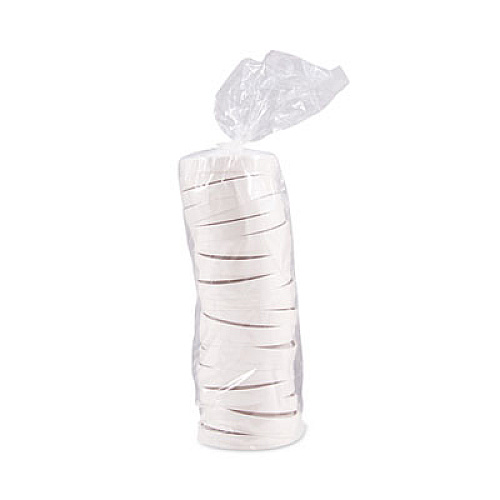 SOLO Spiral-Wound Paper Hot Cup Lids, Fits 16 oz Hot Cups, Paper, White, 25/Sleeve, 20 Sleeves/Carton (CA16A)