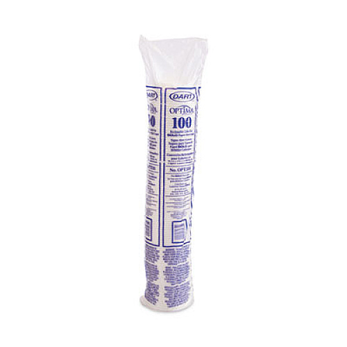 Dart Optima Reclosable Lids for Hot Paper Cups, Fits 10 oz to 24 oz Hot Cups, Plastic, White, 1,000/Carton (OPT316)