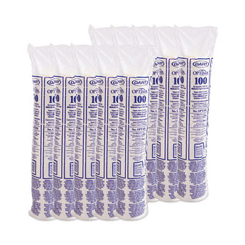 Dart Optima Reclosable Lids for Hot Paper Cups, Fits 10 oz to 24 oz Hot Cups, Plastic, White, 1,000/Carton (OPT316)