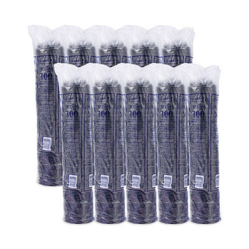 Dart Optima Reclosable Lids for Hot Paper Cups, Fits 10 oz to 24 oz Hot Cups, Plastic, Black, 1,000/Carton (OPT316B)