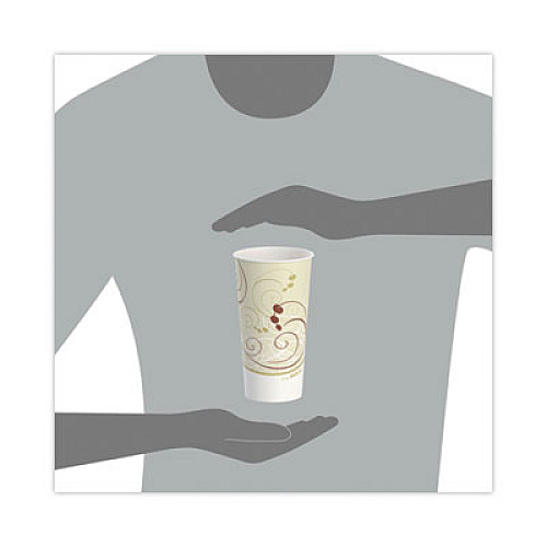 SOLO Double Sided Poly Paper Cold Cups, 21 oz, Symphony Design, 50/Pack, 20 Packs/Carton (RNP21PSYM)