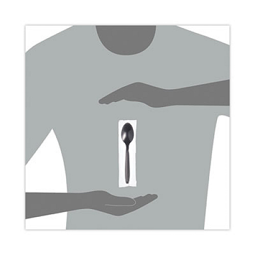SOLO Reliance Mediumweight Cutlery, Spoon, Plastic, Black, 1,000/Carton (RSK3)