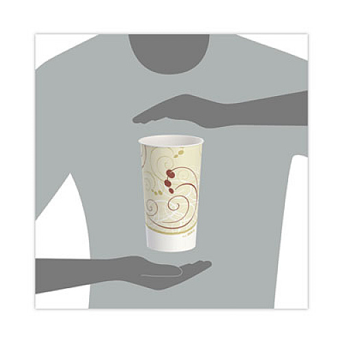 SOLO Double Sided Poly Paper Cold Cups, 44 oz, Symphony Design, 40/Pack, 12 Packs/Carton (TPH445PSYM)