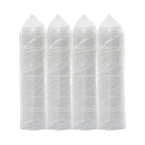 Dart TamperGuard Snack Boxes, 3 Compartments, 6.3 x 6.3 x 2.1, Clear, Plastic, 300/Carton (SBTG3)