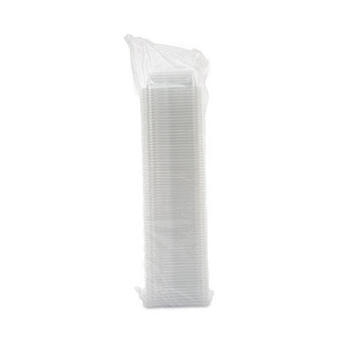 Dart TamperGuard Snack Boxes, 2 Compartments, 6.3 x 6.3 x 2.1, Clear, Plastic, 300/Carton (SBTG2)