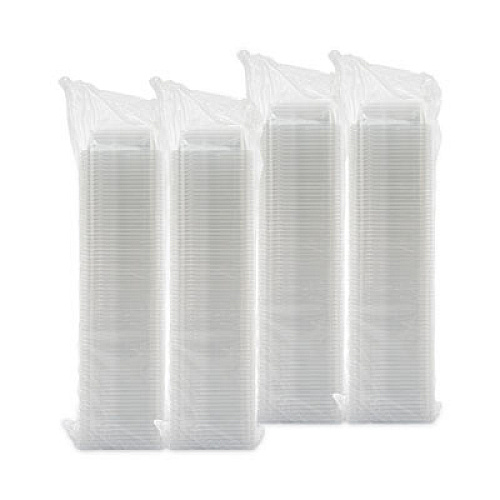 Dart TamperGuard Snack Boxes, 2 Compartments, 6.3 x 6.3 x 2.1, Clear, Plastic, 300/Carton (SBTG2)