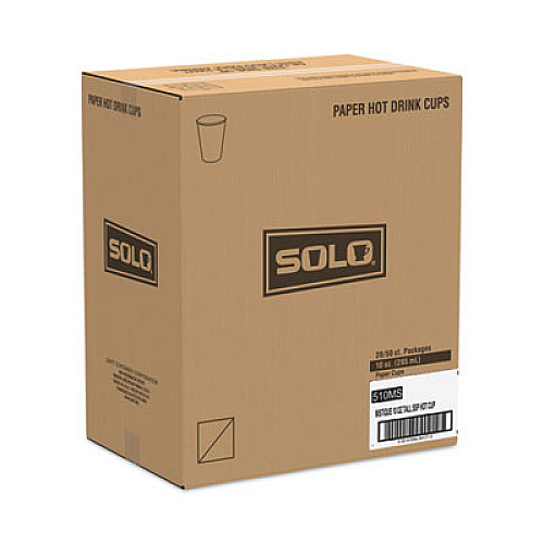 SOLO Mistique Hot Paper Cups, 10 oz, Brown, 1,000/Carton (510MS)