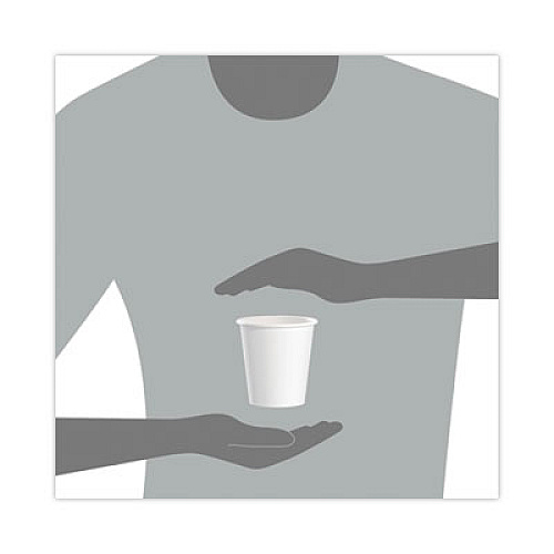 SOLO Single-Sided Poly Paper Hot Cups, 10 oz, White, 1,000/Carton (510W)
