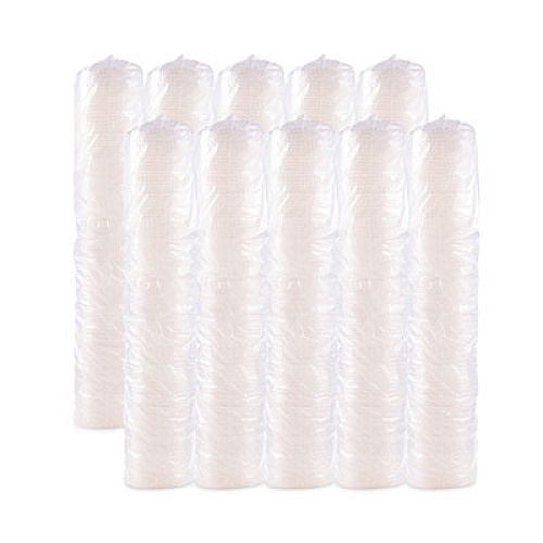 SOLO Polystyrene Plastic Flat Straw-Slot Cold Cup Lids, Fits 28 oz Cold Cups, Translucent, 960/Carton (L28BNR)