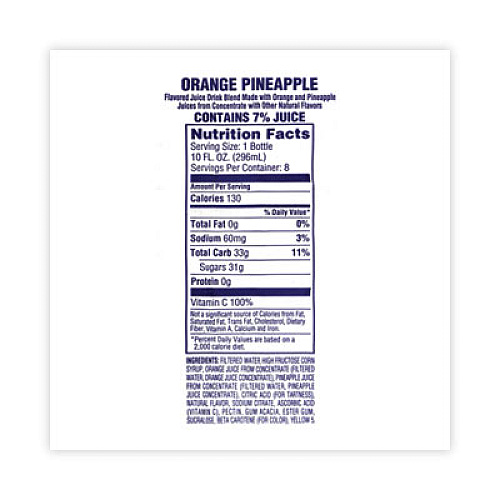 Welch's Fruit Juice Variety Pack, Fruit Punch, Grape, and Orange Pineapple, 10 oz Bottles, 24/Carton (90000105)