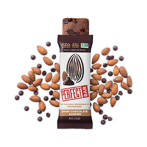 Perfect Bar Refrigerated Protein Bar, Dark Chocolate Almond, 2.2 oz Bar, 16/Carton (30700246)