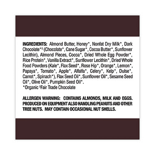 Perfect Bar Refrigerated Protein Bar, Dark Chocolate Almond, 2.2 oz Bar, 16/Carton (30700246)