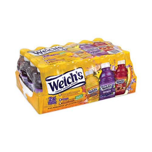 Welch's Fruit Juice Variety Pack, Fruit Punch, Grape, and Orange Pineapple, 10 oz Bottles, 24/Carton (90000105)