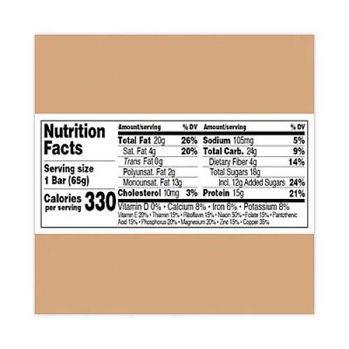 Perfect Bar Refrigerated Protein Bar, Dark Chocolate Peanut Butter with Sea Salt, 2.3 oz Bar, 16/Carton (30700247)