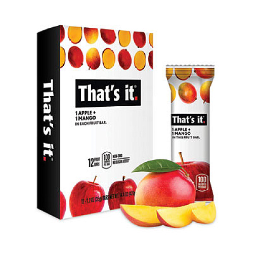 Thats it. Nutrition Bar, Gluten Free Apple and Mango Fruit, 1.2 oz Bar, 12/Carton (30700257)