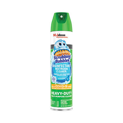 Scrubbing Bubbles Disinfectant Restroom Cleaner II, Rain Shower Scent, 25 oz Aerosol Spray, 12/Carton (313358)