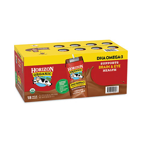 Horizon Organic Low Fat Milk, Chocolate, 8 oz, 18/Carton (22000536)