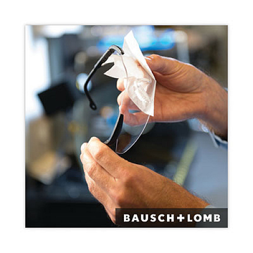 Bausch & Lomb Sight Savers Respirator and Equipment Wipes, Cloth, 5 x 8, Unscented, White, 100/Box (8595)