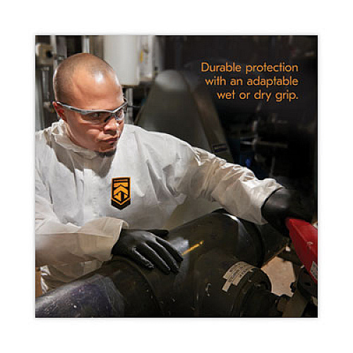 KleenGuard G10 Kraken Grip Nitrile Gloves, Powder-Free, XX-Large, 6 mil Thick, 9.5" Long, Black, 90/Box, 10 Boxes/Carton (49279)
