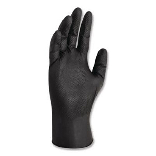 KleenGuard G10 Kraken Grip Nitrile Gloves, Small, 6 mil Thick, 9.5" Long, Black, 100/Box, 10 Boxes/Carton (49275)
