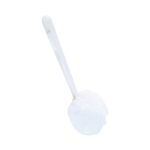 Boardwalk Deluxe Toilet Bowl Mop, 12" Handle, 2" Mop Head, White, 25/Carton (00160)