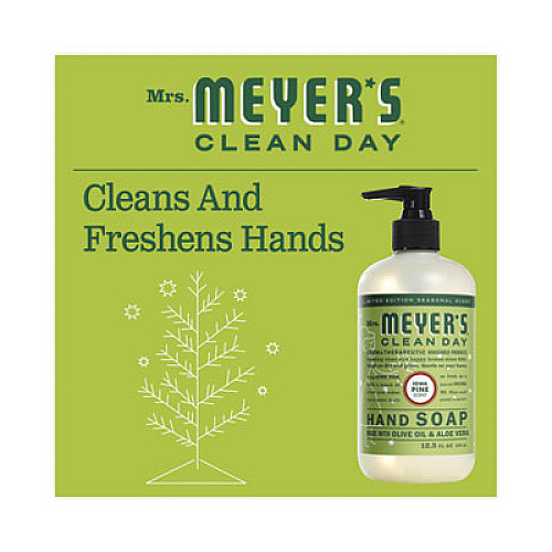 Mrs. Meyer's Clean Day Liquid Hand Soap, Iowa Pine Scent, 12.5 oz, 6/Carton (663396)
