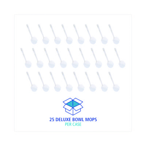 Boardwalk Deluxe Toilet Bowl Mop, 12" Handle, 2" Mop Head, White, 25/Carton (00160)