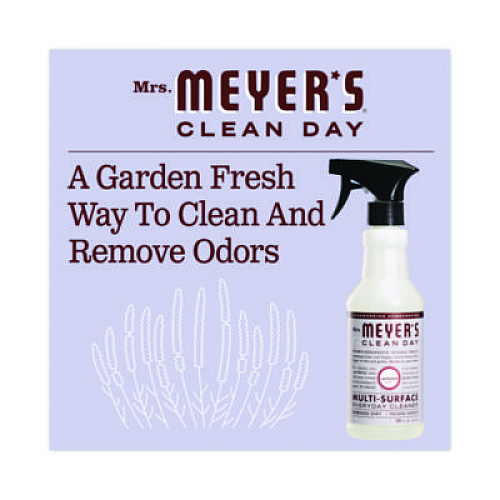 Mrs. Meyer's Multi Purpose Cleaner, Lavender Scent, 16 oz Spray Bottle, 6/Carton (323568)