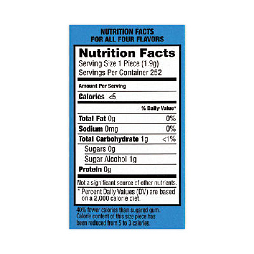 Orbit Sugar-Free Chewing Gum Variety Box, Four Mint Flavors, 14 Pieces/Pack, 18 Packs/Carton (22000568)