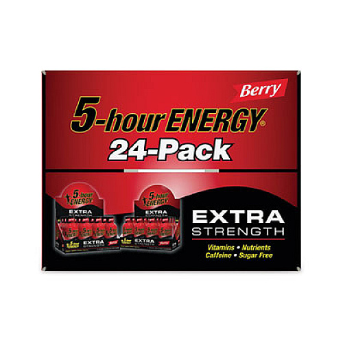 5-hour ENERGY Extra Strength Energy Drink, Berry, 1.93 oz Bottle, 24/Carton (22000631)