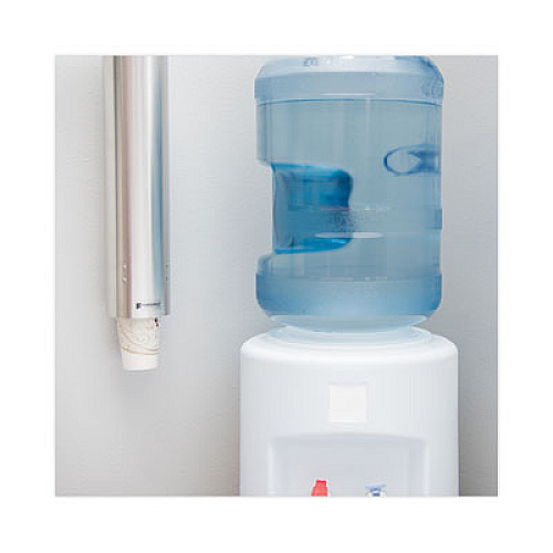 San Jamar Water Cup Dispenser with Removable Cap, For 4.5 oz to 7 oz Cone and 6 oz to 12 oz Flat Cups, Stainless Steel, 6/Carton (C3250SSCT)