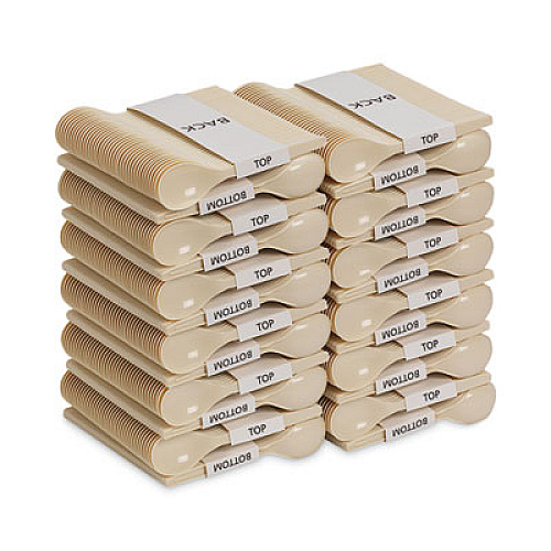 Dixie SmartStock Plastic Cutlery Refill, Series-O, Mediumweight Soup Spoon, Beige, 40/Pack, 24 Packs/Carton (SSSOUP11B)