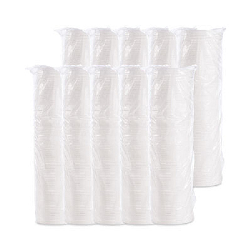 Dart Plastic Lids, Vented, Fits 8 oz to 10 oz Hot/Cold Foam Cups, White, 100/Pack, 10 Packs/Carton (8JL)