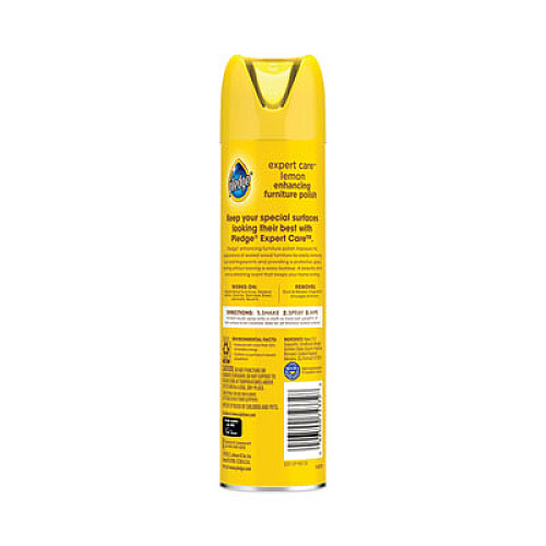 Pledge Furniture Polish, Lemon, 9.7 oz Aerosol Spray (336298EA)