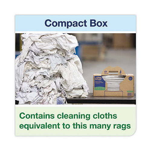 Tork Industrial Cleaning Cloths, 1-Ply, 16.34 x 14, Gray, 210 Wipes/Box (520374)