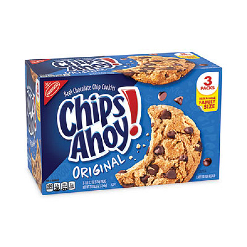 Nabisco Chips Ahoy Chocolate Chip Cookies, 3 Resealable Bags, 3 lb 6.6 oz Box (22000425)