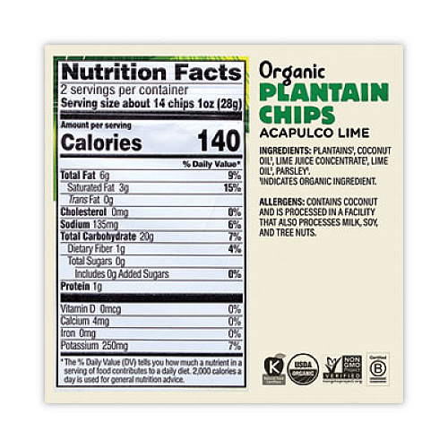 Barnana Plantain Chip Variety Pack, 2 oz Bag, 12/Pack (60000227)