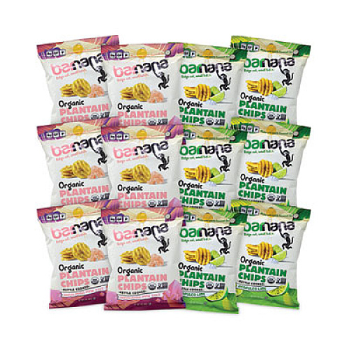 Barnana Plantain Chip Variety Pack, 2 oz Bag, 12/Pack (60000227)