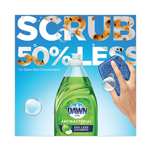 Dawn Ultra Antibacterial Dishwashing Liquid, Apple Blossom Scent, 38 oz Bottle, 8/Carton (01134)