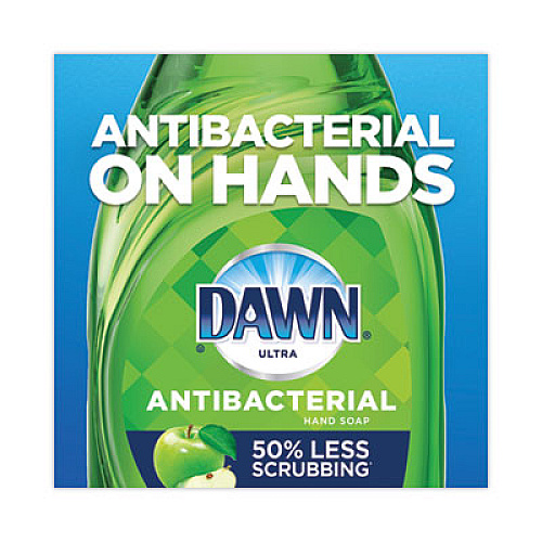 Dawn Ultra Antibacterial Dishwashing Liquid, Apple Blossom Scent, 38 oz Bottle, 8/Carton (01134)