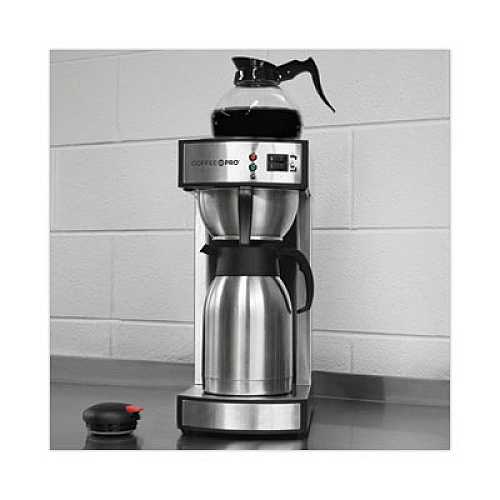 Coffee Pro Thermal Institutional Brewer, 12-Cup, 15.5 x 14.75 x 17, Stainless Steel (CPRLT)