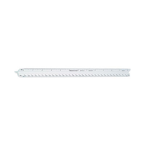 Staedtler Triangular Scale Plastic Architects Ruler, 12" Long, Plastic, White (9871931BK)