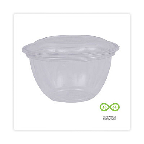 Eco-Products Renewable and Compostable Containers, 18 oz, 5.5" Diameter x 2.3" h, Clear, Plastic, 150/Carton (EPSB18)